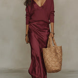 Elena | Vestido Satinado Midi
