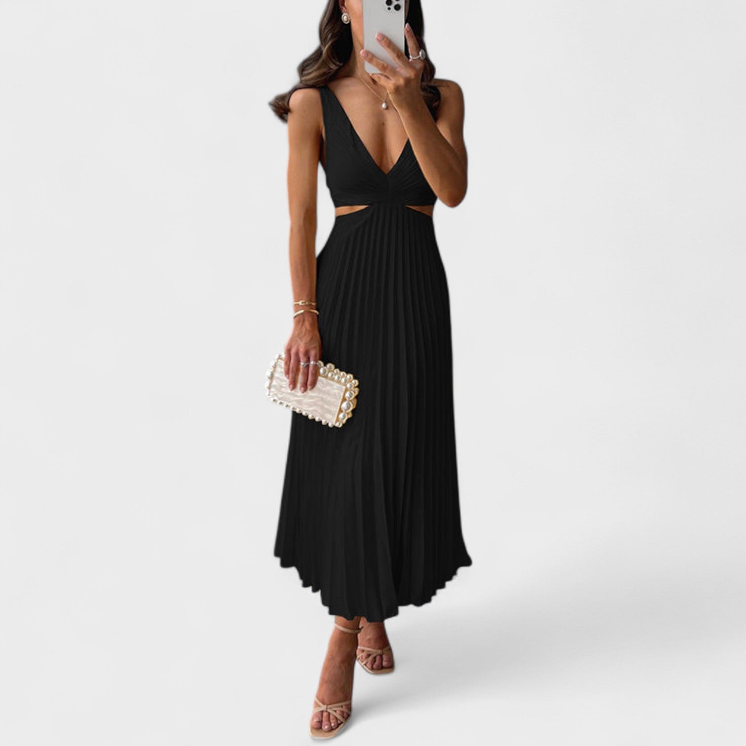 Noelia | Vestido Midi Plisado
