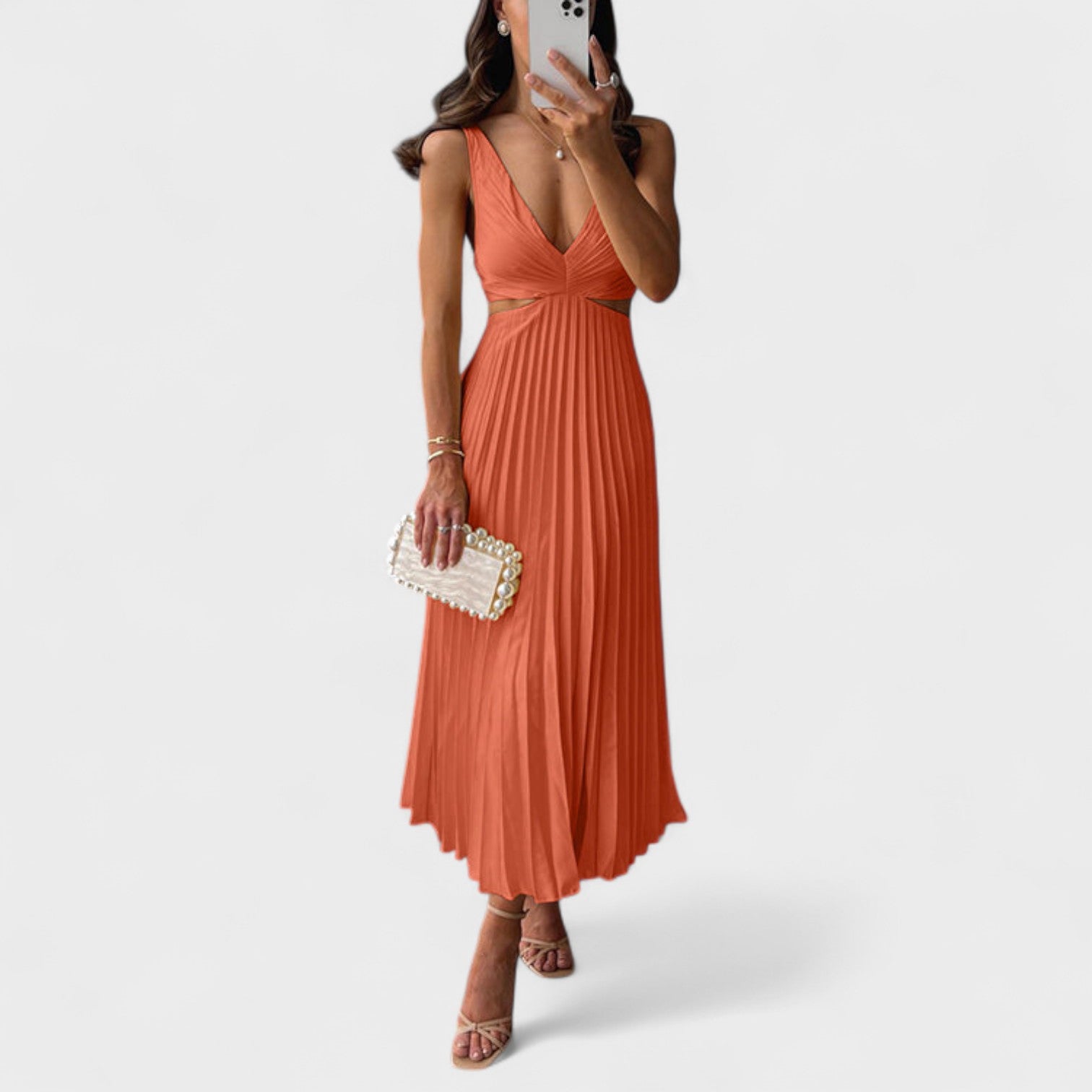 Norma | Vestido Midi Plisado