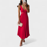 Norma | Vestido Midi Plisado
