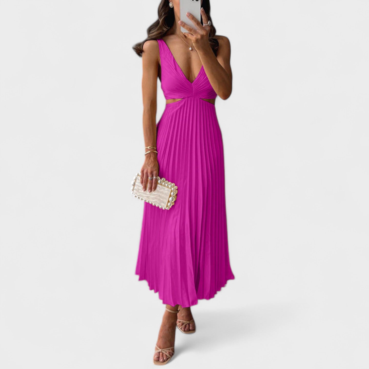 Noelia | Vestido Midi Plisado