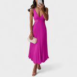 Norma | Vestido Midi Plisado