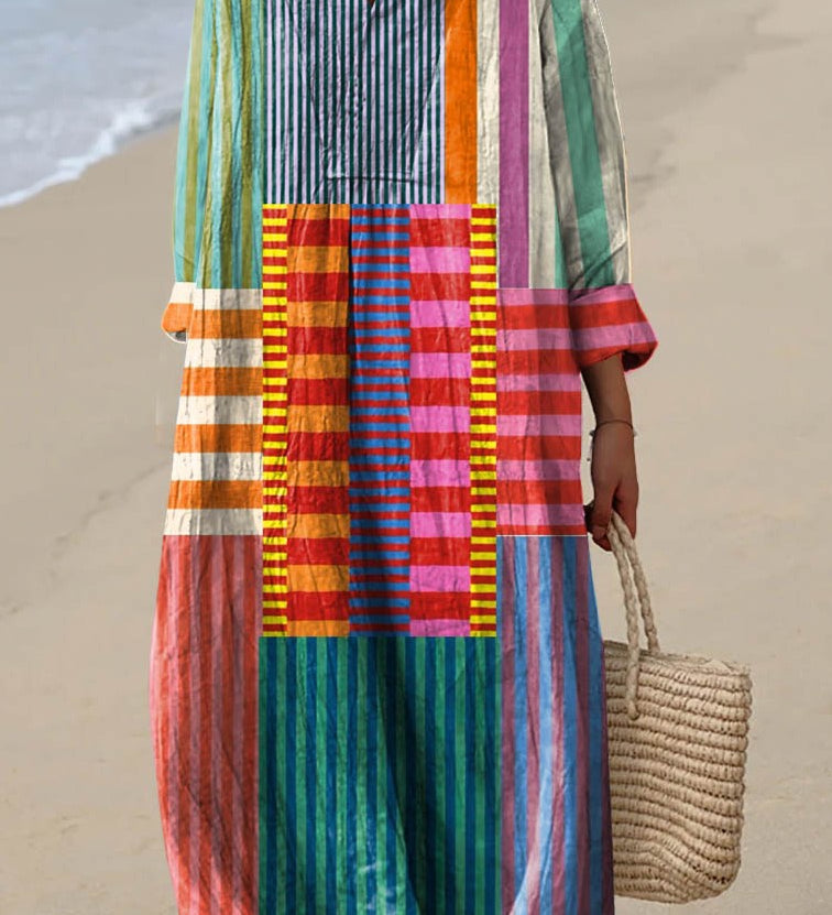 Sara | Vestido a Rayas Casual