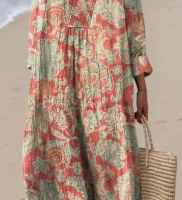 Violeta | Vestido Floral de Piel
