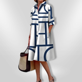 Pamela | Vestido Midi Geométrico