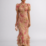 Rosario | Vestido Largo Floral de Chiffon