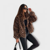 Celia | Abrigo Estampado de Cuero