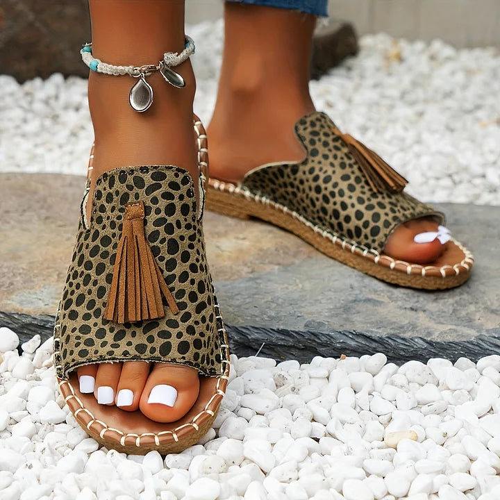Olga | Sandalias Estampadas de Lana