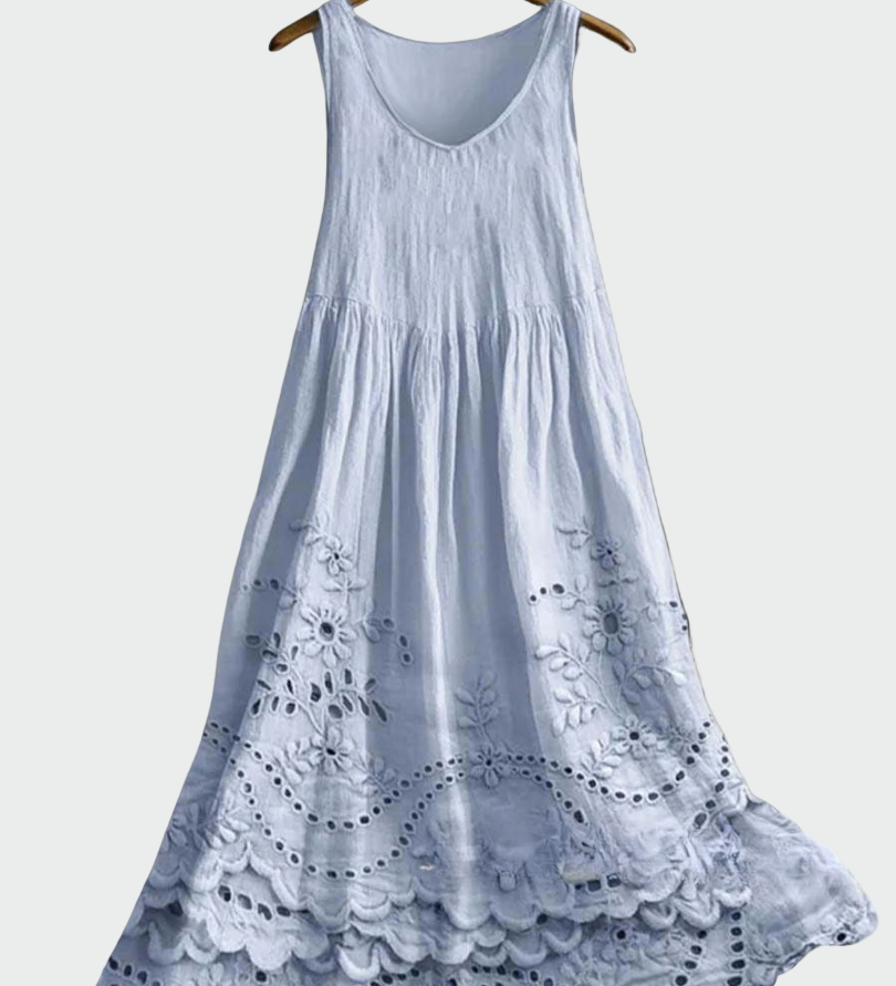 Vestido con Encaje Inglés