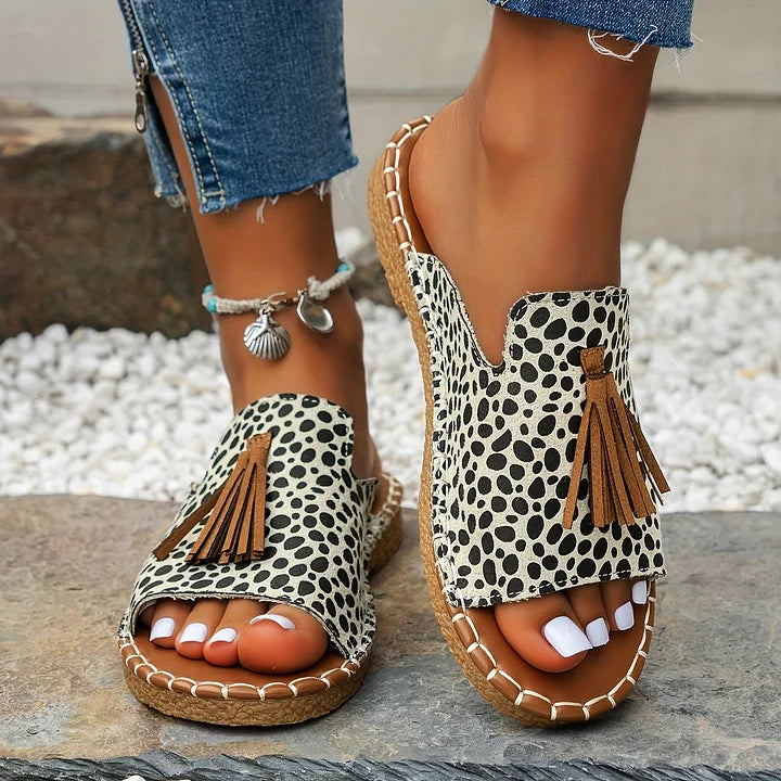 Olga | Sandalias Estampadas de Lana