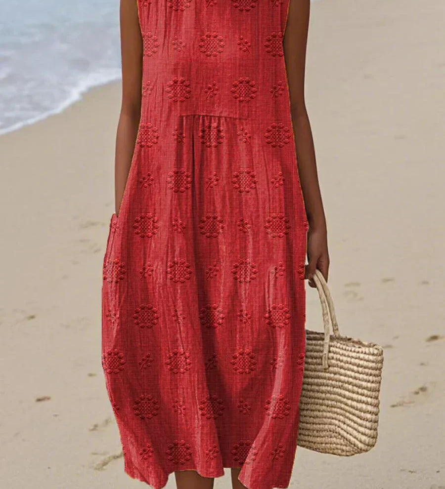 Alba | Vestido Bordado de Algodón