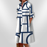 Pamela | Vestido Midi Geométrico