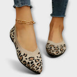 Paula-Zapatos de tela con estampado de leopardo