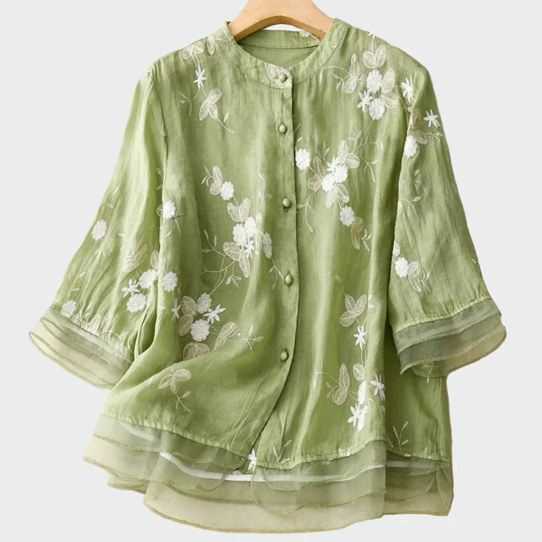 Milagros | Camisa Larga Floral