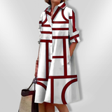Olga | Vestido Midi Geométrico