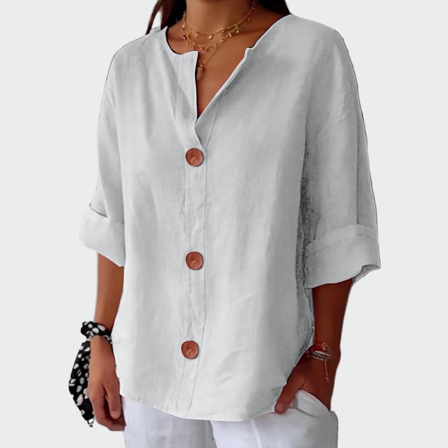 Rosalía | Blusa de Lino Suelta