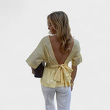Pamela | Blusa de Piel Elegante