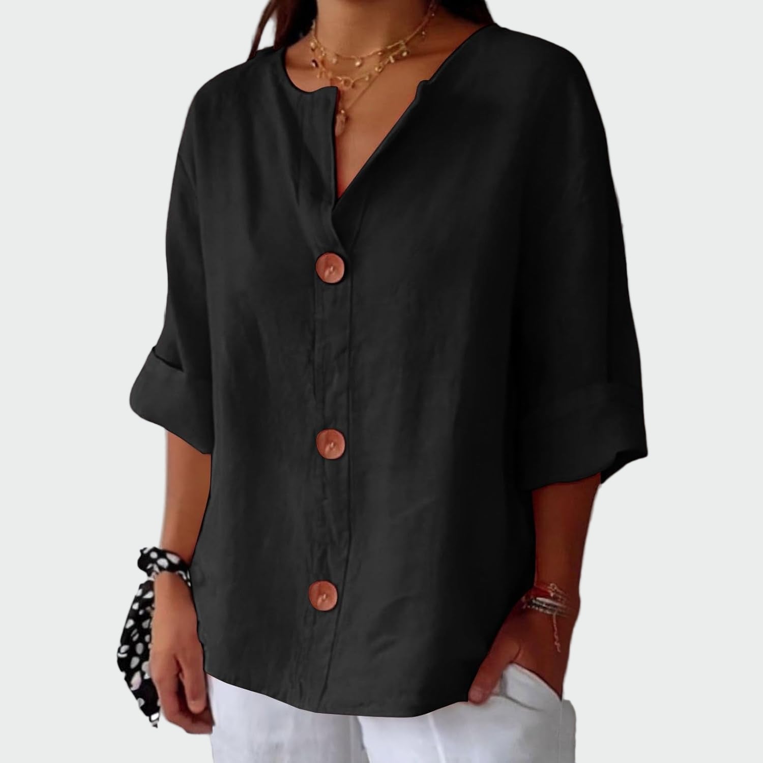 Rosalía | Blusa de Lino Suelta