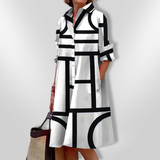 Pamela | Vestido Midi Geométrico