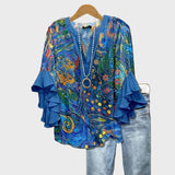 Dolores | Blusa Abstracta Suelta