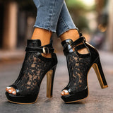Flora | Tacones de Encaje Clásicos