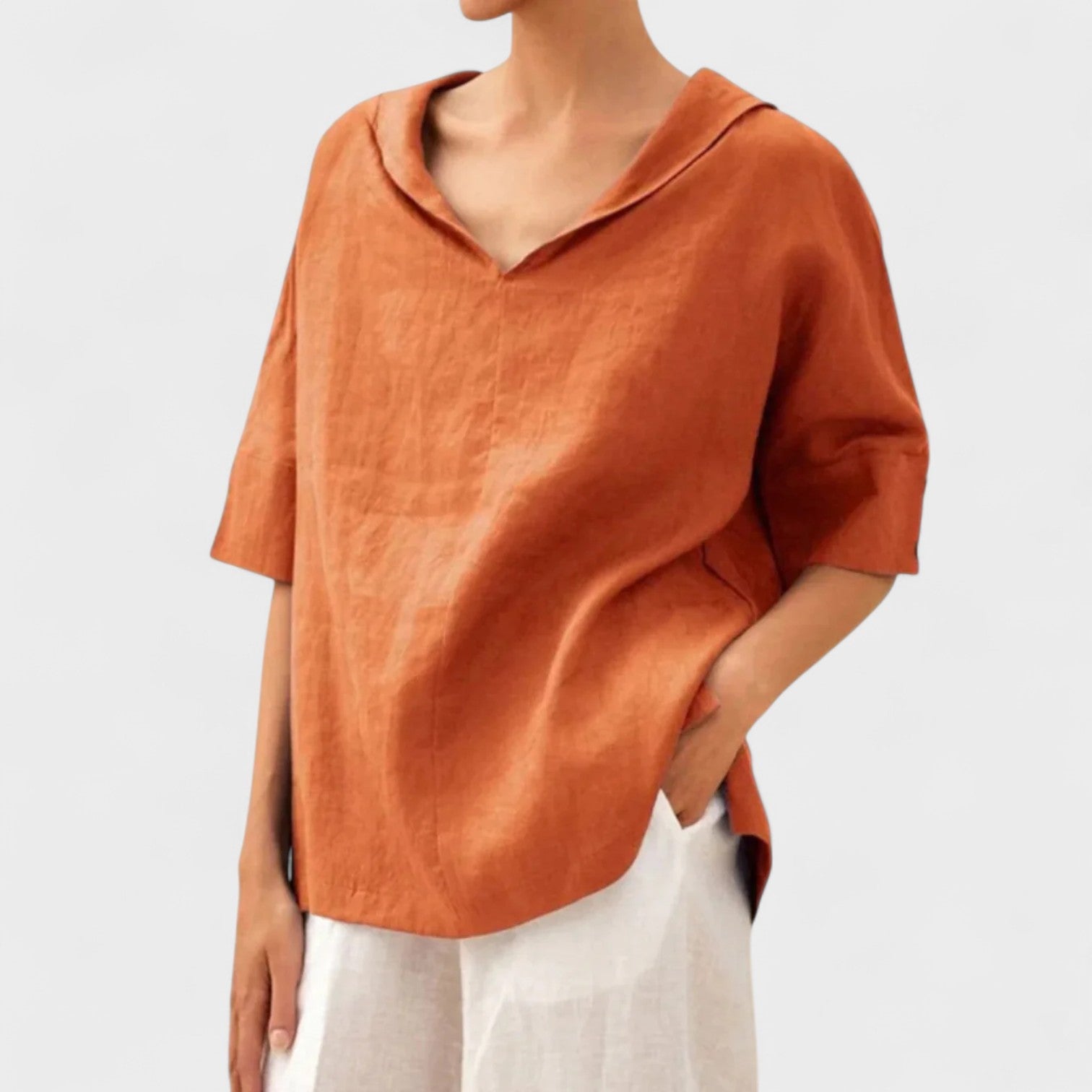 Rosa | Blusa de Lino Suelta