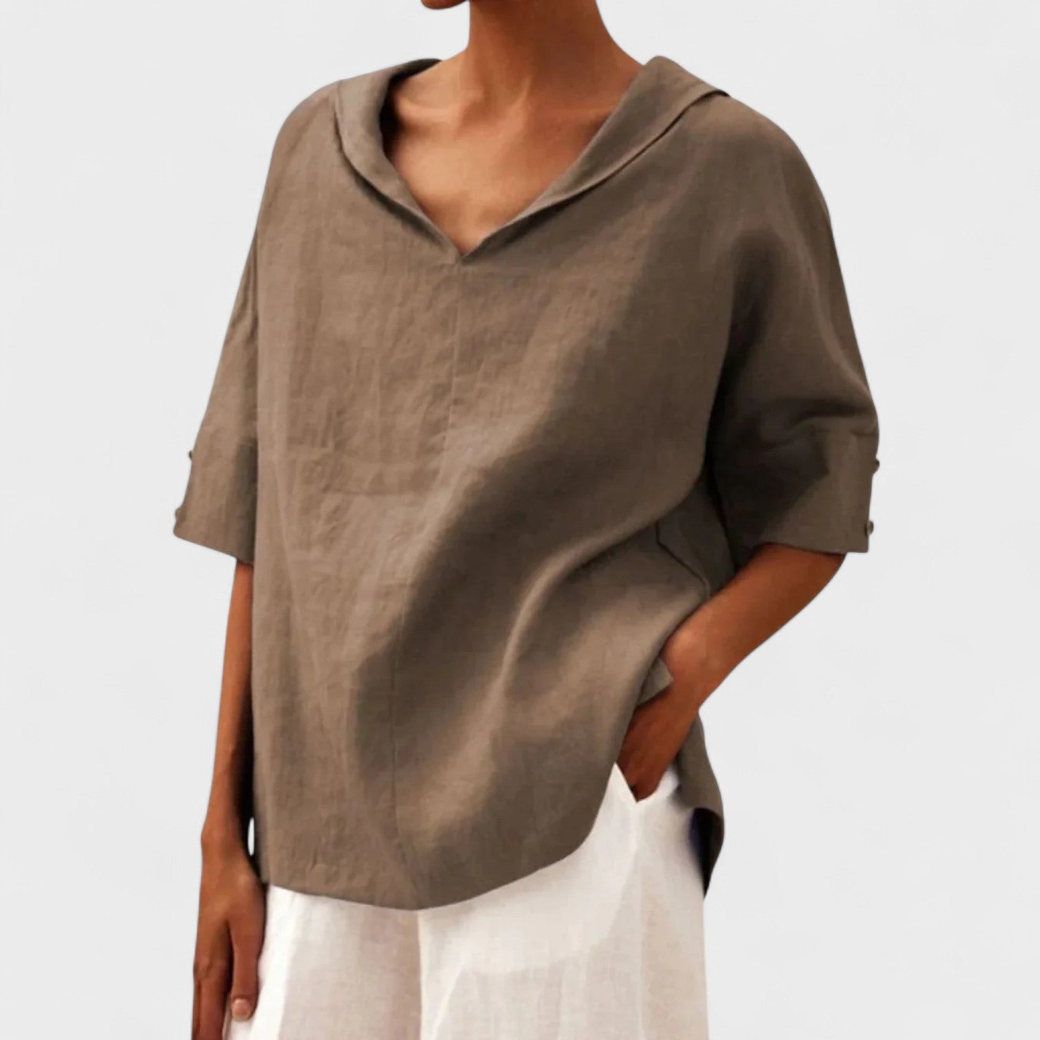 Rosa | Blusa de Lino Suelta