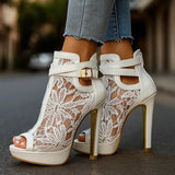 Flora | Tacones de Encaje Clásicos