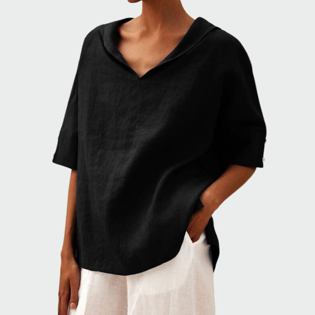 Nieves | Camiseta de Lino Suelta