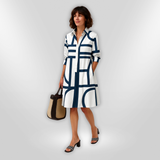 Pamela | Vestido Midi Geométrico