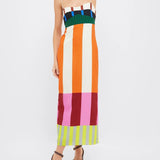 Paloma | Maxi Vestido Colorido a Rayas