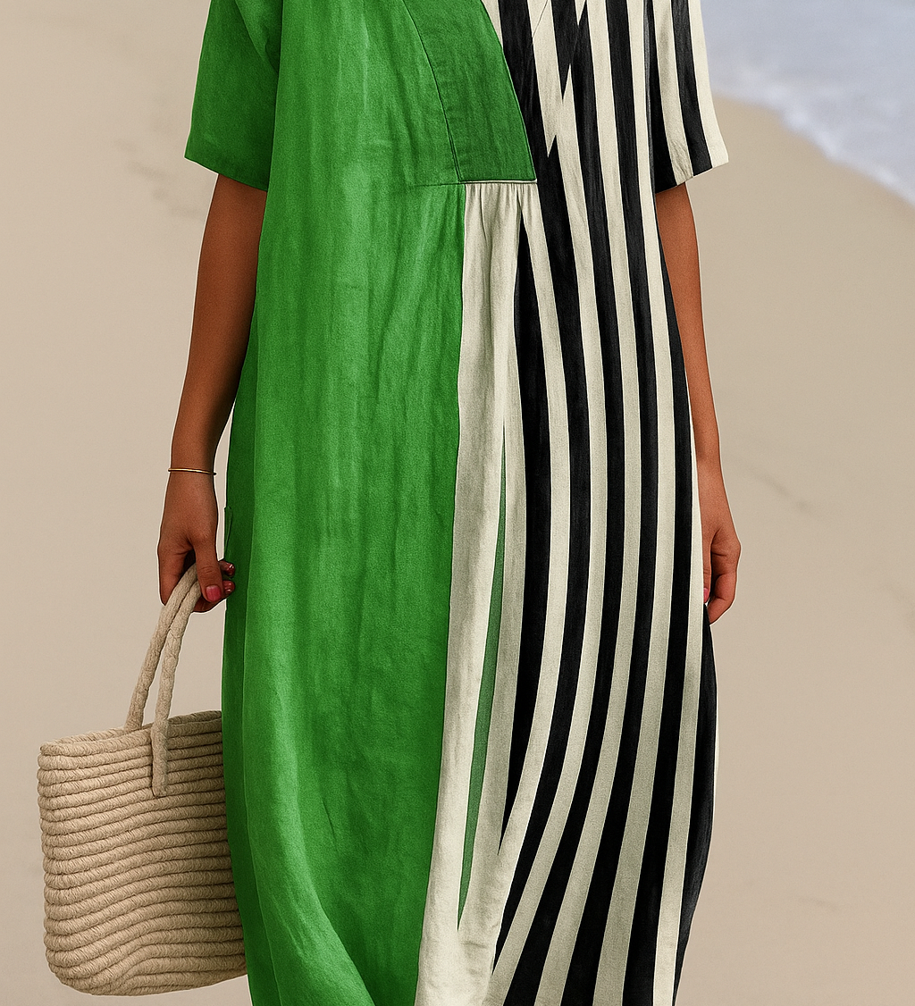Zaira | Vestido Maxi a Rayas