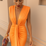 Tamara | Vestido de Piel Plisado