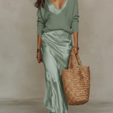 Elena | Vestido Satinado Midi
