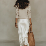 Elena | Vestido Satinado Midi