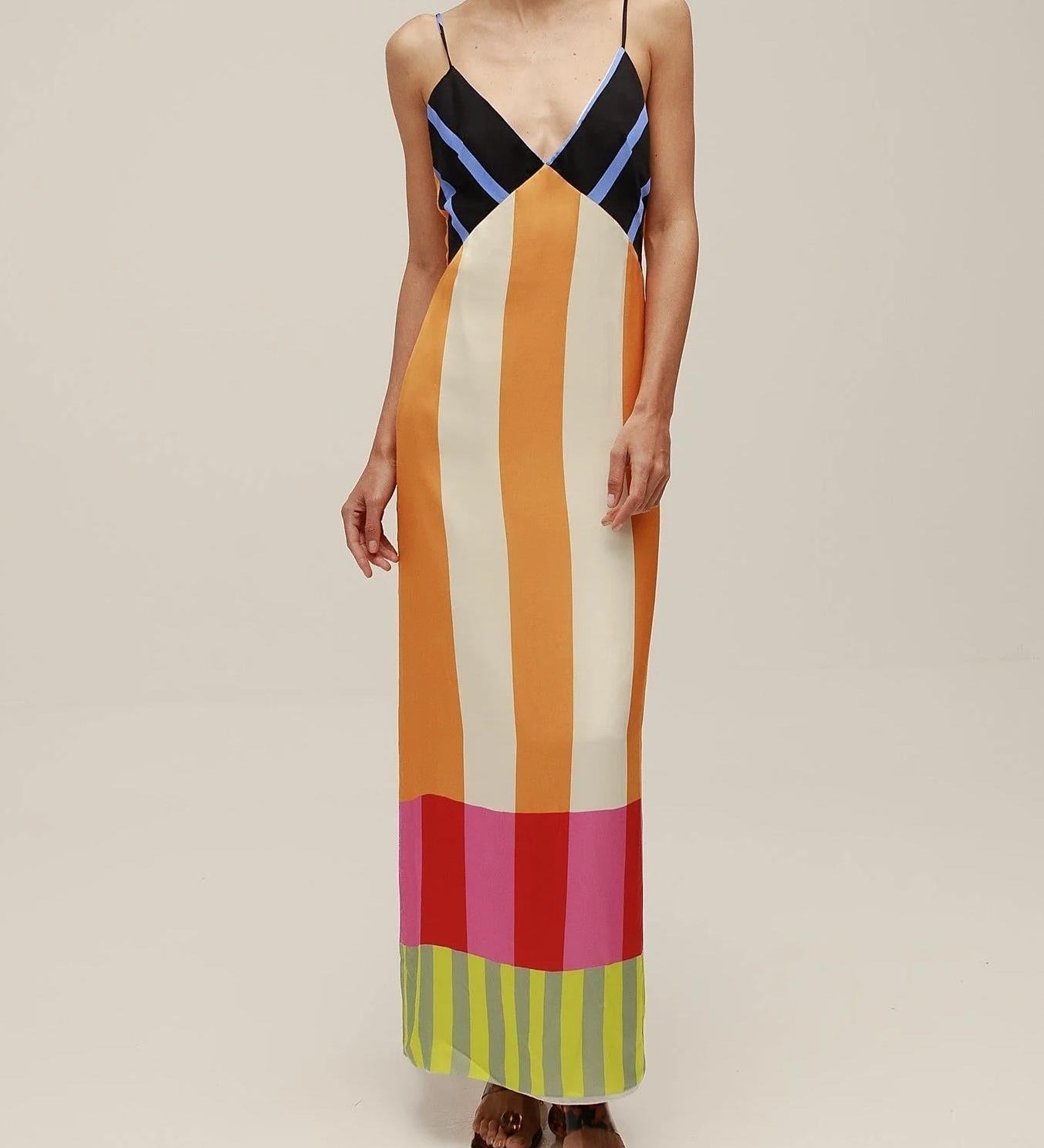 Paloma | Maxi Vestido Colorido a Rayas
