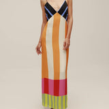 Paloma | Maxi Vestido Colorido a Rayas