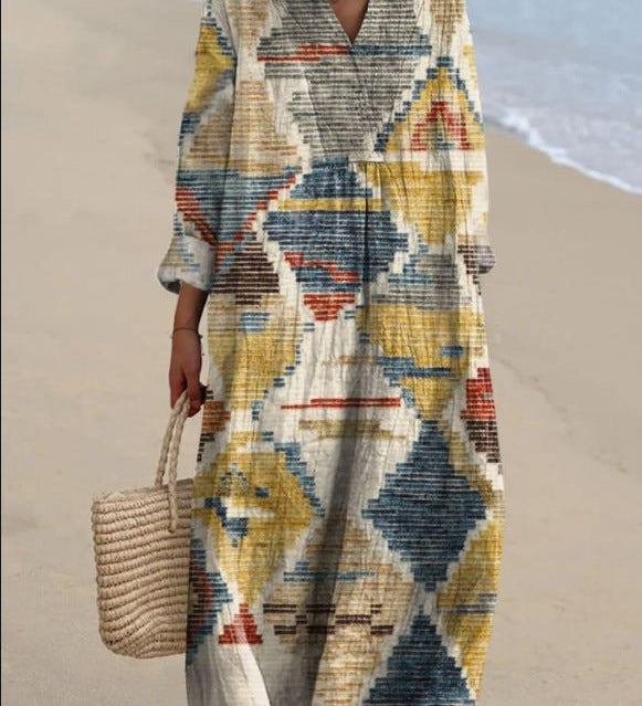 Magdalena | Vestido Geométrico Suelto