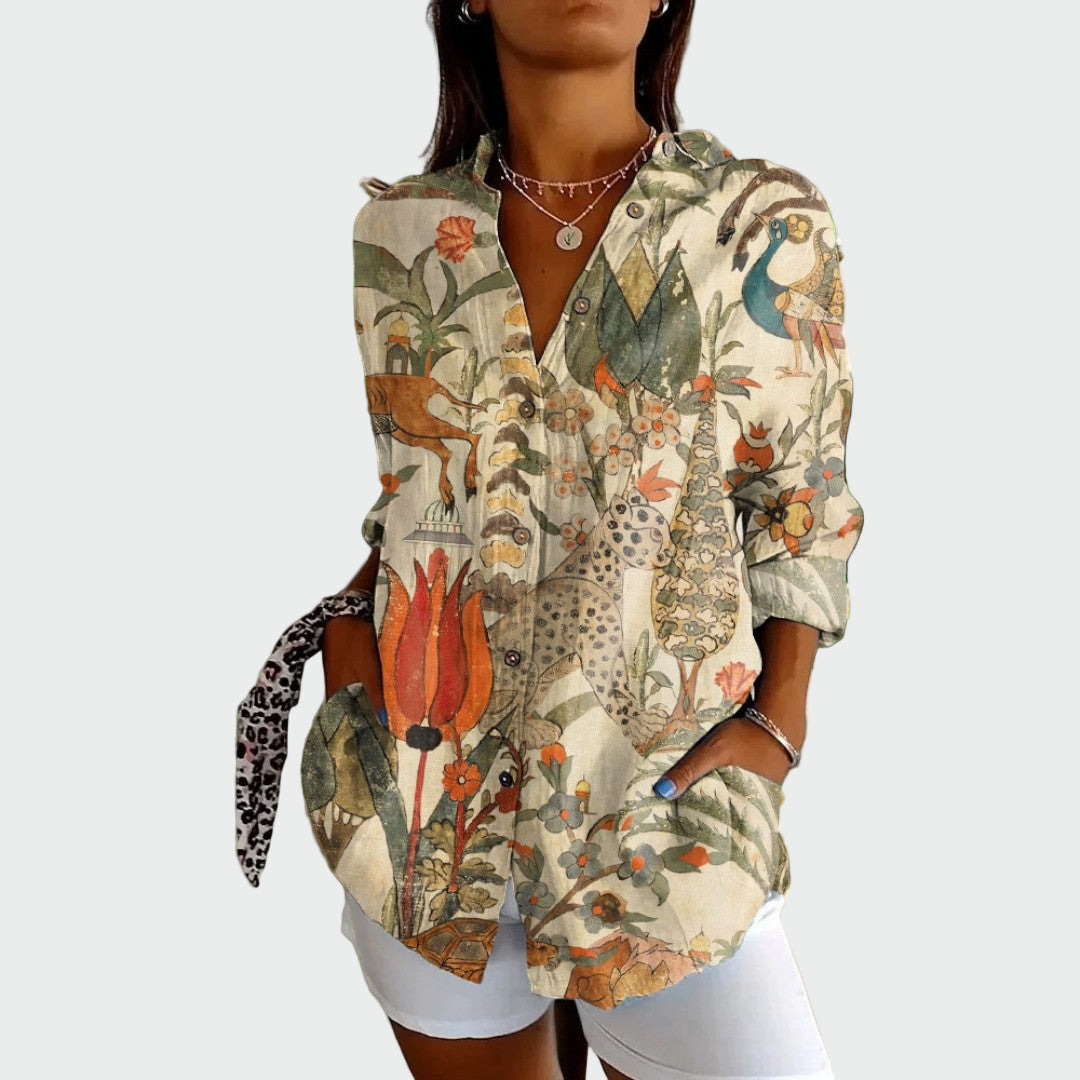 Marisa | Camisa Floral Manga Larga
