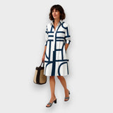 Pamela | Vestido Midi Geométrico