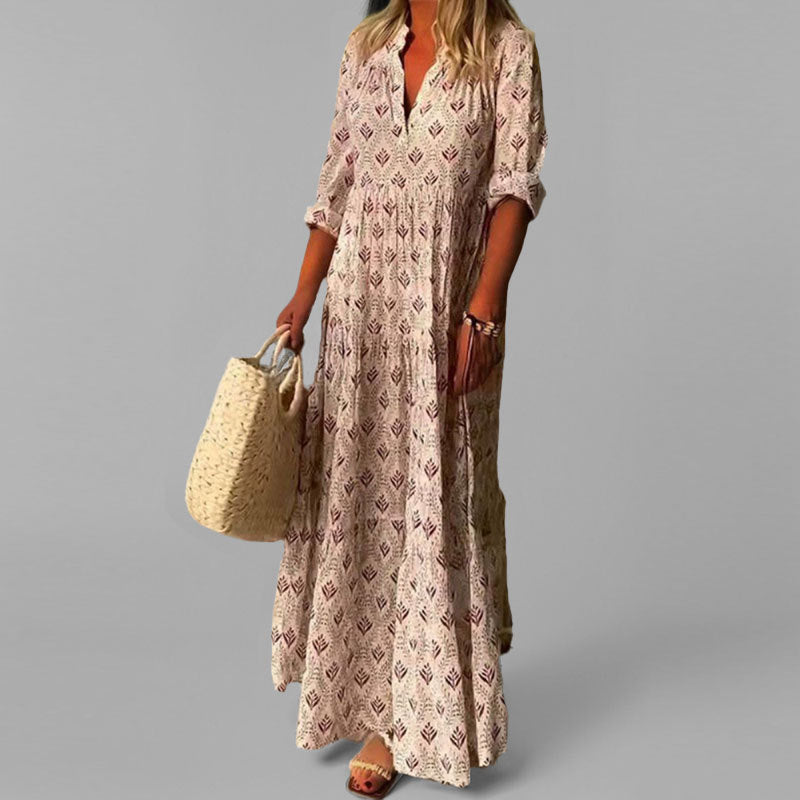 Lidia | Vestido Largo Estampado