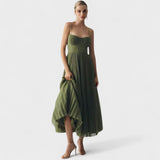 Marisa | Vestido Plisado con Tirantes