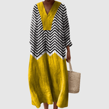 Soledad | Vestido a Rayas Fluido