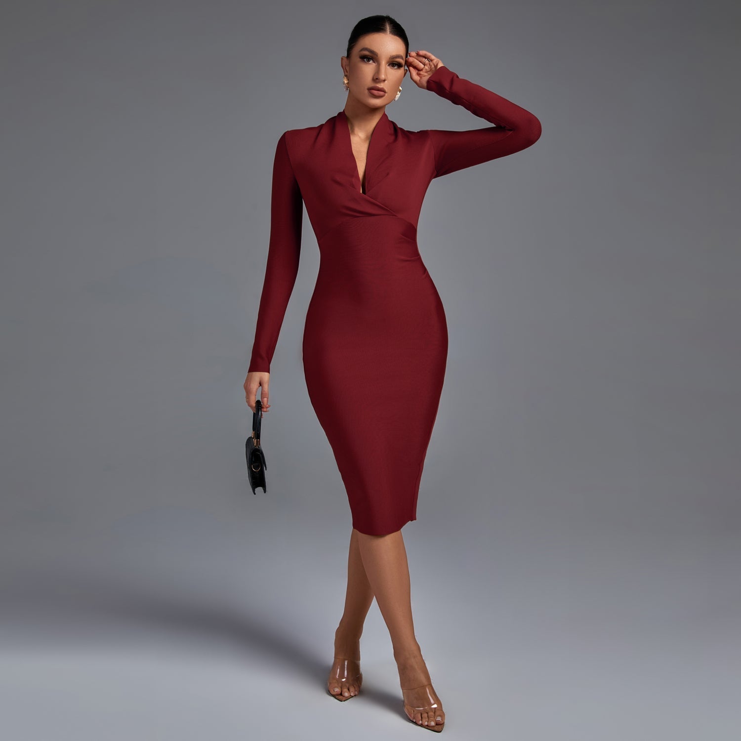 Ángela | Vestido Ajustado Manga Larga