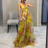 Giselle | Vestido Maxi Encantador con Estampado Floral