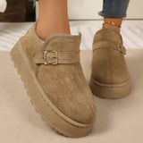 Aurora | Botas con plataforma de ante sintético con forro cálido y suela antideslizante