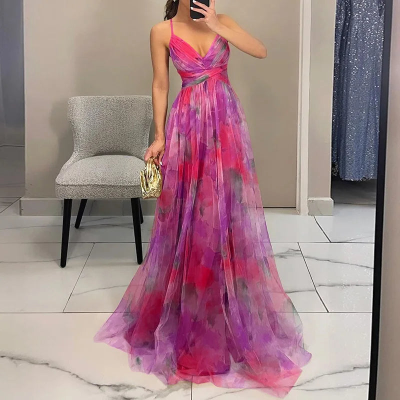 Giselle | Magnífica Maxi-vestido con Estampado Floral