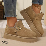 Aurora | Botas con plataforma de ante sintético con forro cálido y suela antideslizante