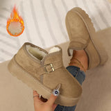 Aurora | Botas con plataforma de ante sintético con forro cálido y suela antideslizante