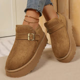 Aurora | Botas con plataforma de ante sintético con forro cálido y suela antideslizante